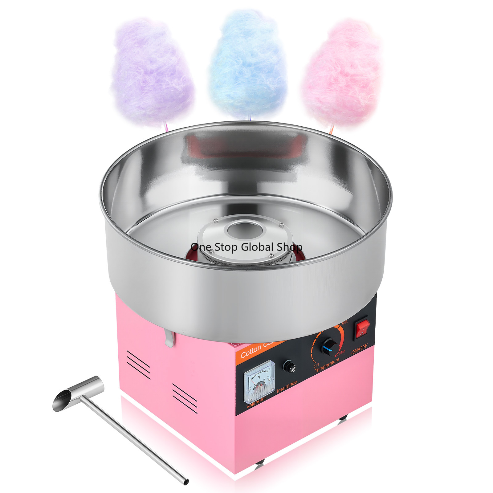 Candy Floss Machine Commercial - Profesjonalna maszyna do waty cukrowej 1000W,