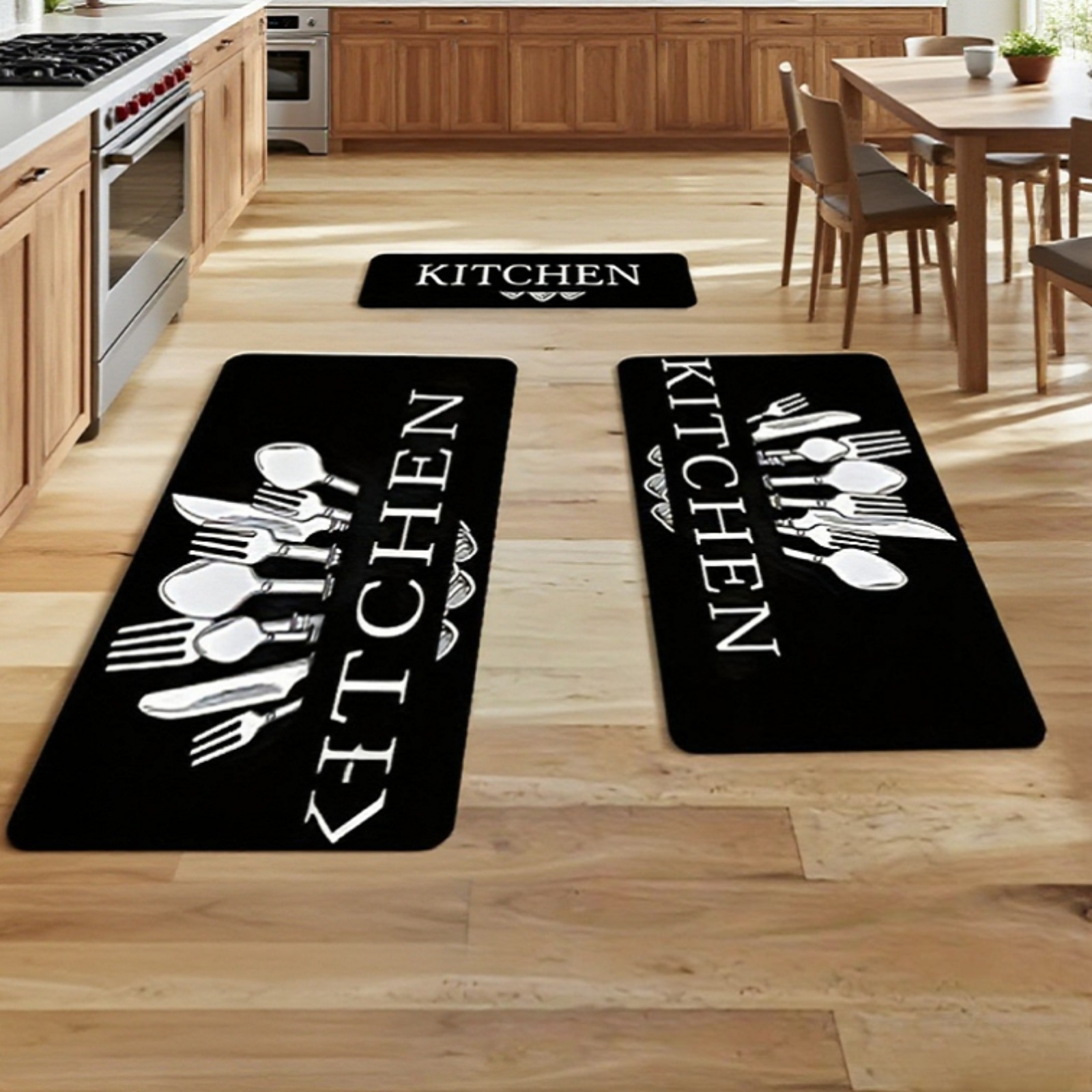 Kitchen Flooring Commercial - Długa, antypoślizgowa, pluszowa mata z nadrukiem