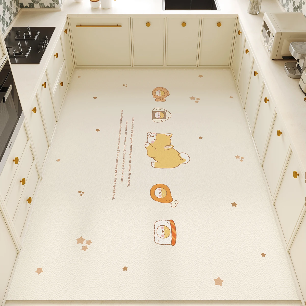 Commercial Kitchen Vinyl - Dywanik kuchenny z PVC, wodoodporny, antypoślizgowy,
