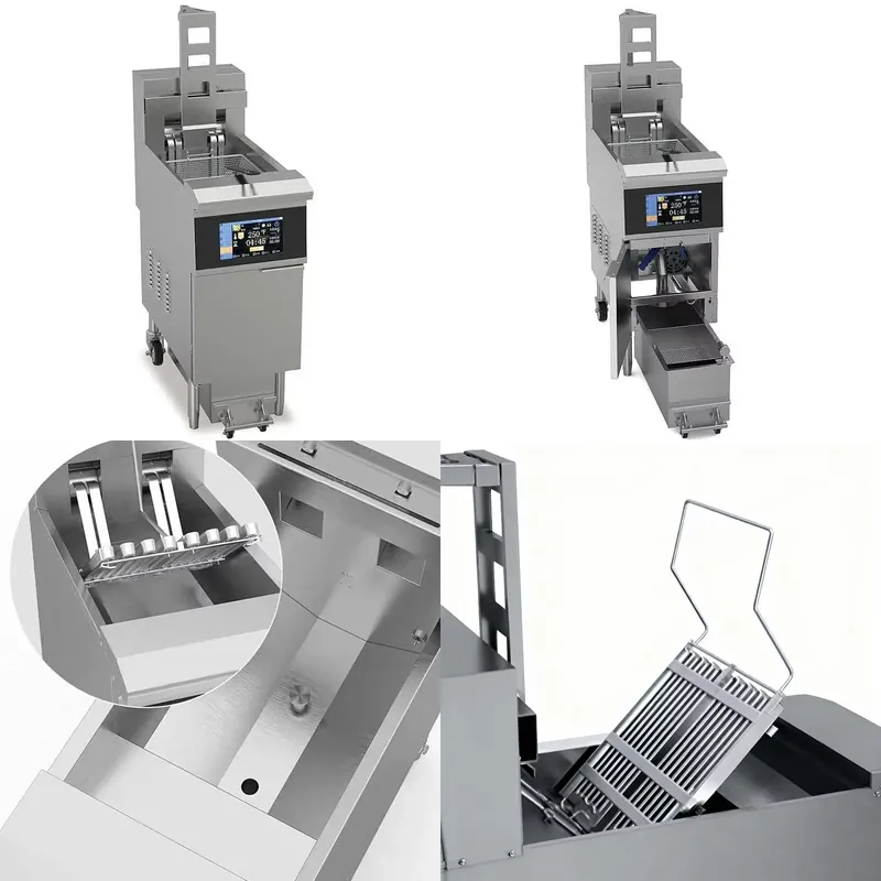 Commercial Kitchen Maintenance - Profesjonalna frytownica elektryczna ze stali nierdzewnej