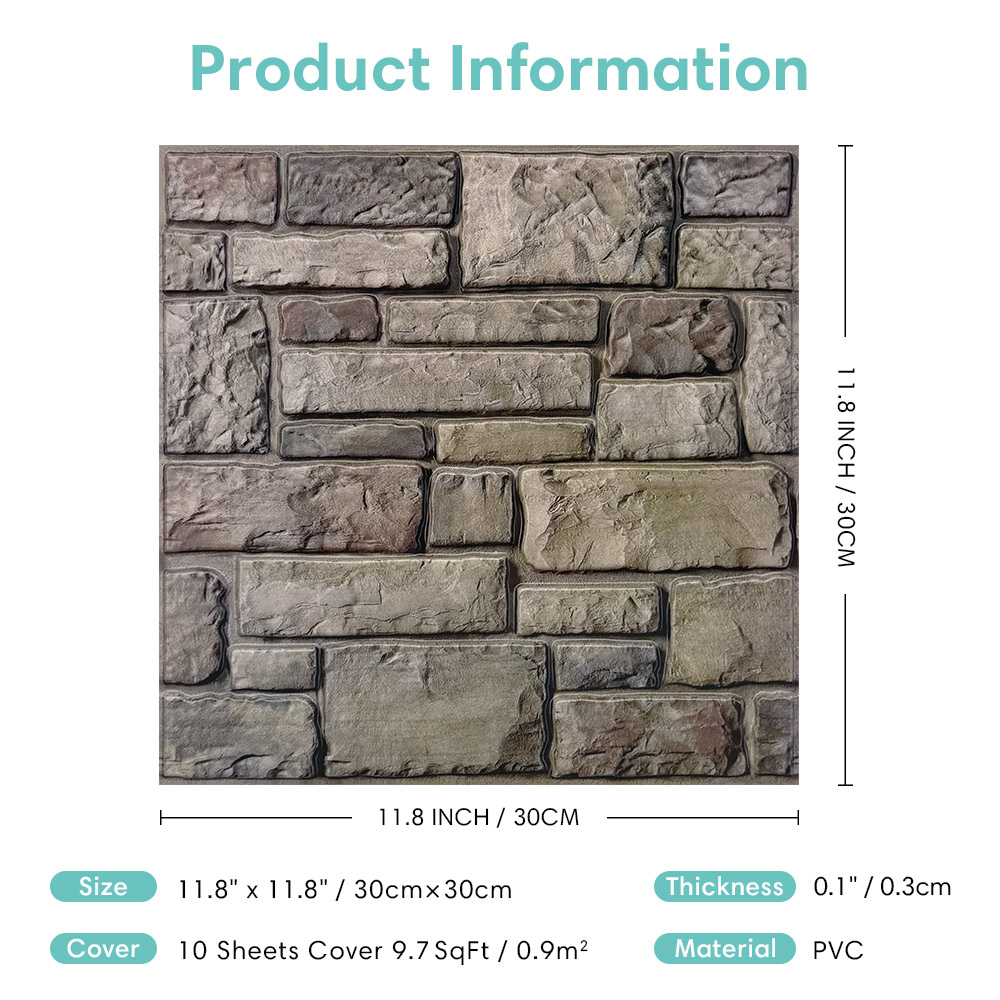 10szt 3D Faux Stone Peel and S – Commercial Kitchen Wall Panels recenzja i cena
